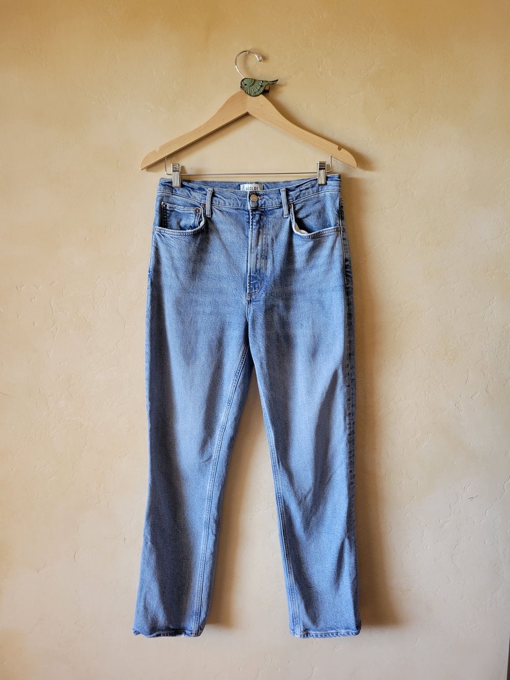 Agolde Light Blue High-Rise Stovetop Straight Jeans Sz 29